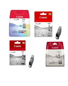 Canon CLI-521 Black &amp; Canon CLI-521 Grey &amp; Canon CLI-521 Cyan Magenta Yellow Combo Pack &amp; Canon PGI-520 Black Ink Cartridge Bundle