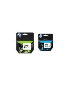 HP 303XL Black Ink Cartridge - T6N04AE and HP 303 Colour Ink Cartridge Bundle