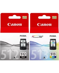 Canon PG-512 Black &amp; CL-513 Colour Ink Cartridge Bundle Pack